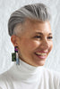 Earrings | Overlaps and Lines, Silver/Black/Rainbow