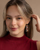Earrings | Beaded Handwoven Mosaic Tila and Brass - (Green/Grey)