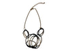 Necklace | Modern Looped Black and Gold