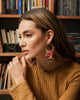 Earrings | Beaded Handwoven Painted Desert Fringe (Blue)