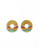Earrings | Beaded Handwoven Organic Circular Fringe  (Lilac)