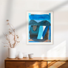 Print | Blue Abstract  – Bold Textured Modern Wall Art