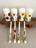 Tapered Candles | 10" Botanical, Real Flowers