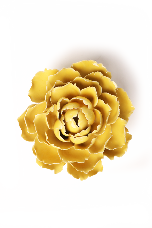 Ceramics Flower Wall Art | English Garden Buttercup Yellow