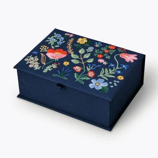 Strawberry Fields Large Embroidered Keepsake Box