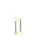 Earrings | Dylan - with box chain and circle accents