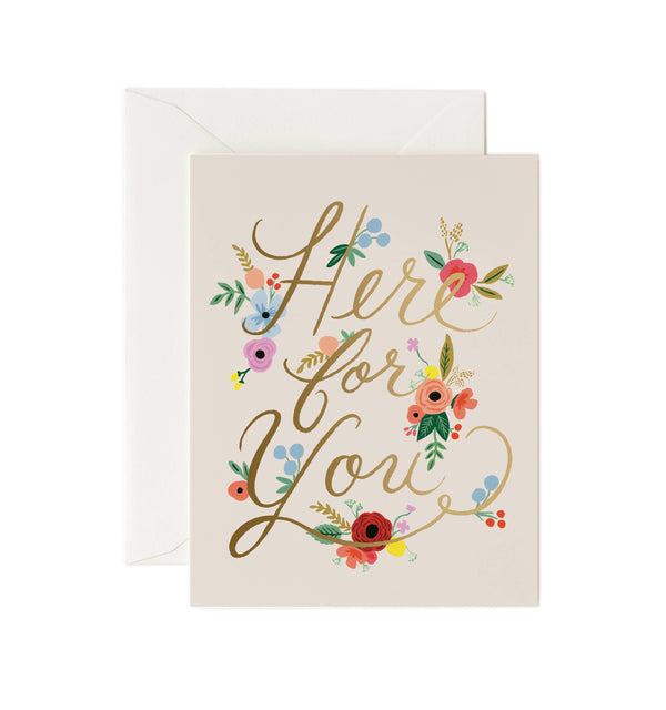 Card | Floral Here For You