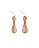 Earrings | Beaded Handwoven Taffy Twist Drop (Peach)