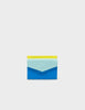 Leather Cardholder | All Over Eyes Embroidery, Felix Ibiza Blue and Golden Glow