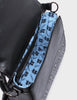 Anastasio Mini Crossbody Handbag Black Leather - All Over Eyes Embroidery