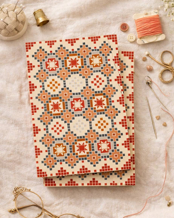 Journal | Pixel Quilt Pattern | A5 Lined Journal for Quilters