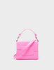 Micro Crossbody Handbag | Bubblegum Pink Leather, Eyes Embroidery