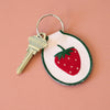 Keychain | Strawberry Embroidered