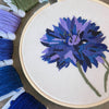 Bachelor Button (5") - DIY Embroidery Kit