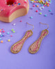 Earrings | Beaded Handwoven Taffy Twist Drop (Peach)