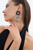 Earrings | Frame Large - Silver/Black