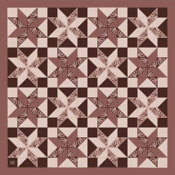 Bandana | 100% Silk  Patchwork Quilt Garden 23 Square