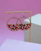 Earrings | Beaded Handwoven Patchwork Circle (Sweet Escape)