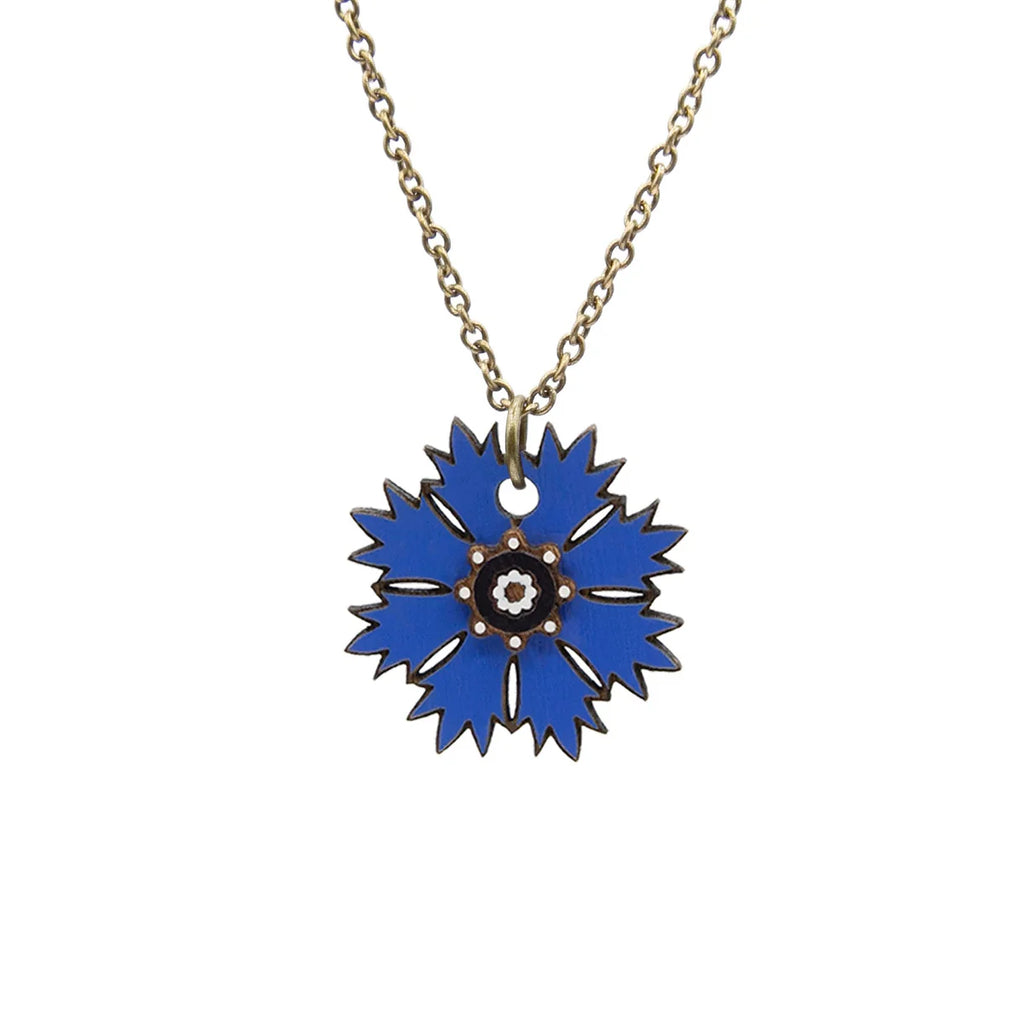 Hanging Cornflower | Necklace