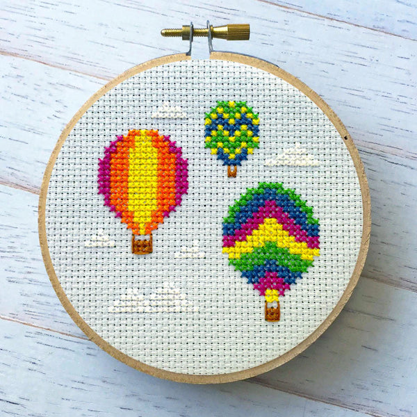 Cross Stitch Kit | Hot Air Balloons