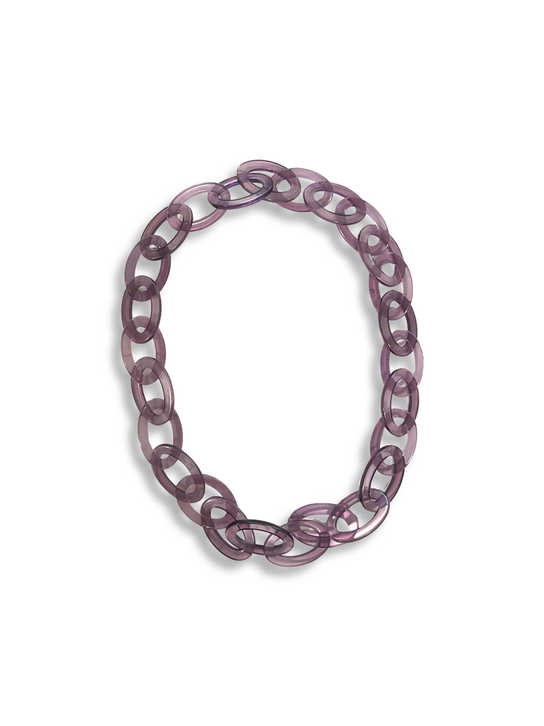 Lapis Lucite Chain Necklace
