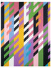 Colorful book cover with an abstract pattern repeating itself in black, white, pink, yellow, and green. The title reads "Bridget Riley: Works, 1981-2015."