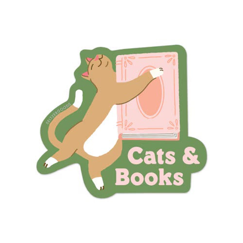 Sticker | Cats and Books