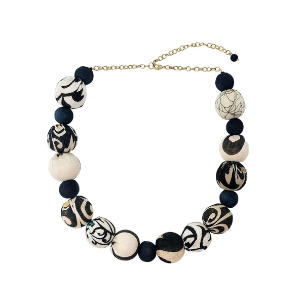 Necklace | Kantha Indigo Bauble