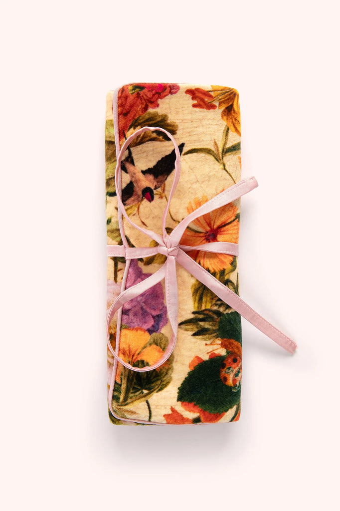 Jewellery Roll - Cream Posy