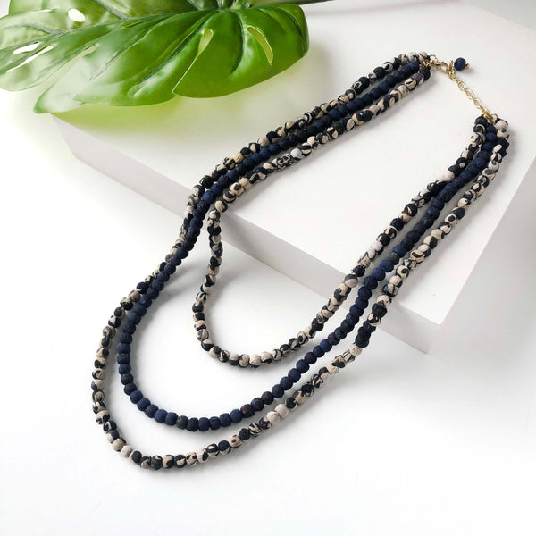 Layered Necklace | Kantha Indigo