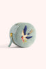 Round Velvet Jewelry Box - Swooping Swallows