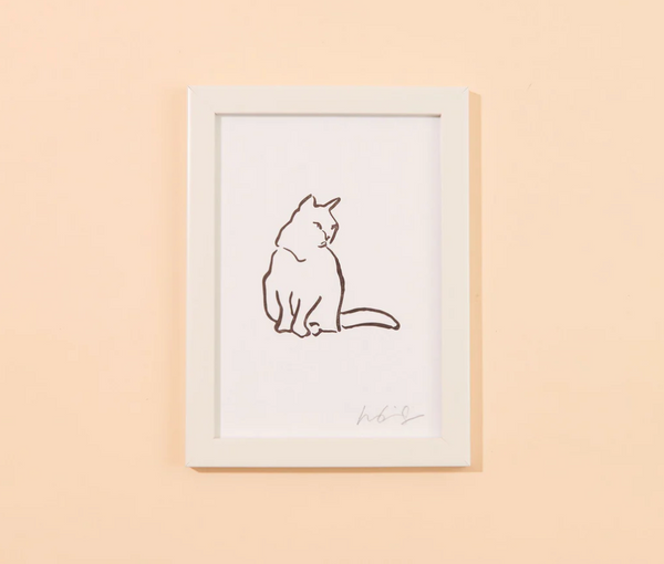 5x7 Art Print | Sitting Cat