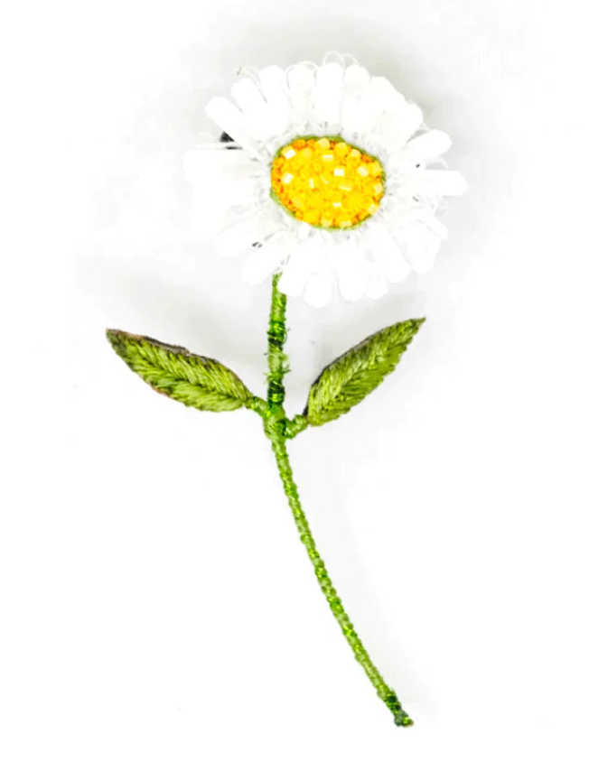 Brooch Pin | White Daisy