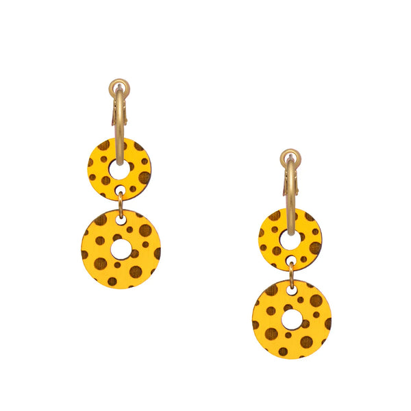 Earrings | Swing Yellow Dots