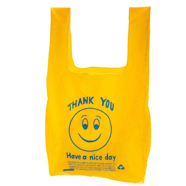 Reusable Tote | Yellow Smiley Thank You