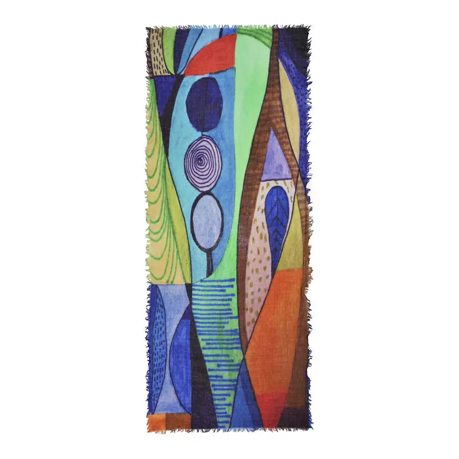 Wool Scarf | Martin Colorful Mixed Geo