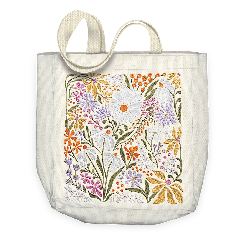 Embroidered Tote Bag | Wildflowers