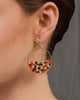 Earrings | Beaded Handwoven Patchwork Circle (Sweet Escape)