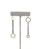 Earrings | Dylan - with box chain and circle accents