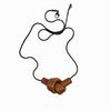Necklace |  Leather Knot Brown
