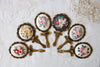Vintage Embroidered Compact Mirror: Fall