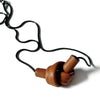 Necklace |  Leather Knot Brown