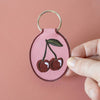 Keychain | Cherry Embroidered