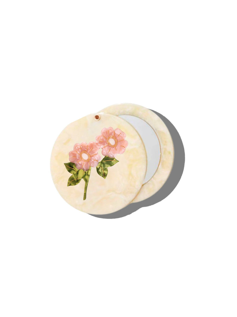 Compact Mirror | Wild Roses Hand-painted