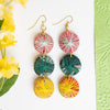 Earrings | Kantha Threadburst Trio