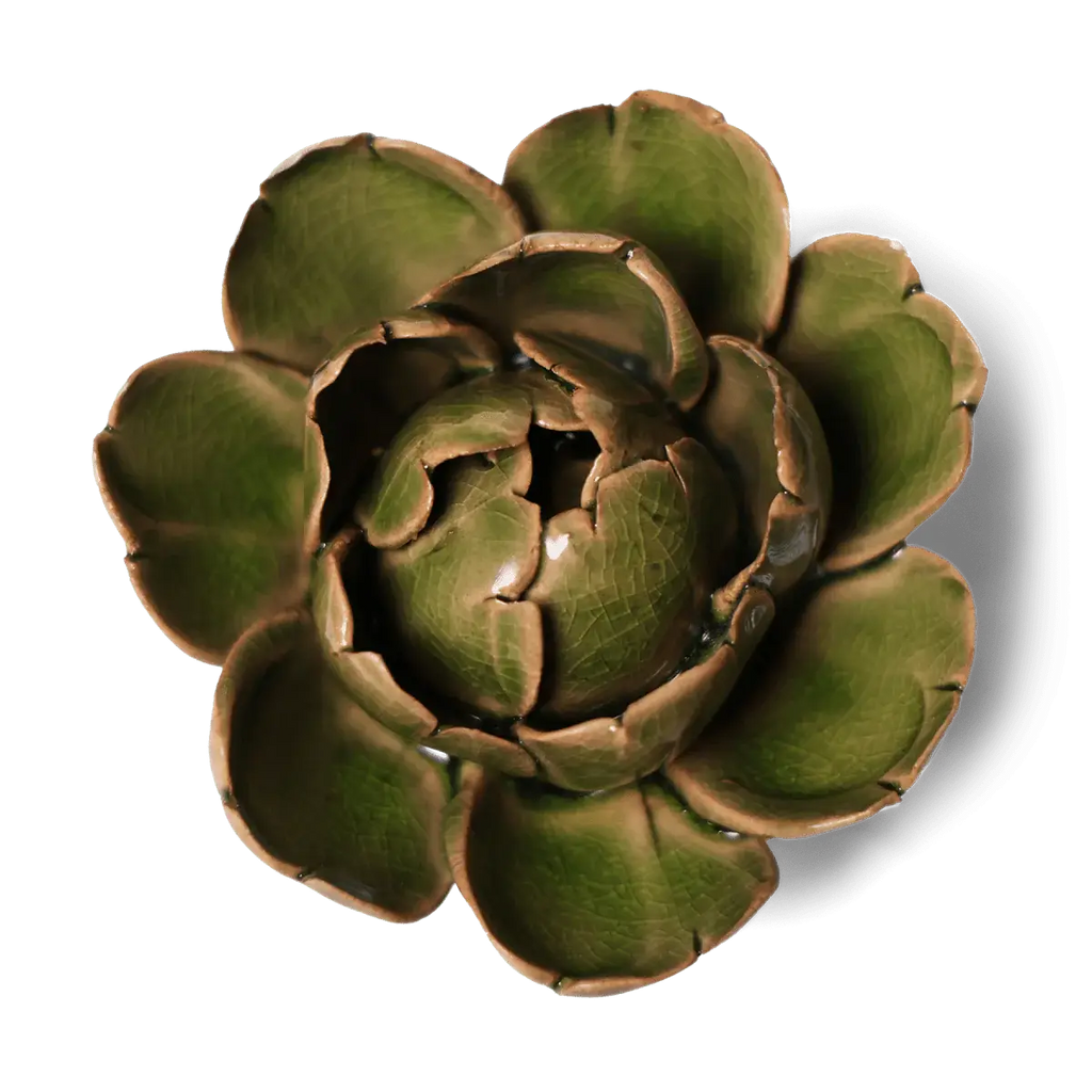 Ceramic Flower Wall Art | Peony Green