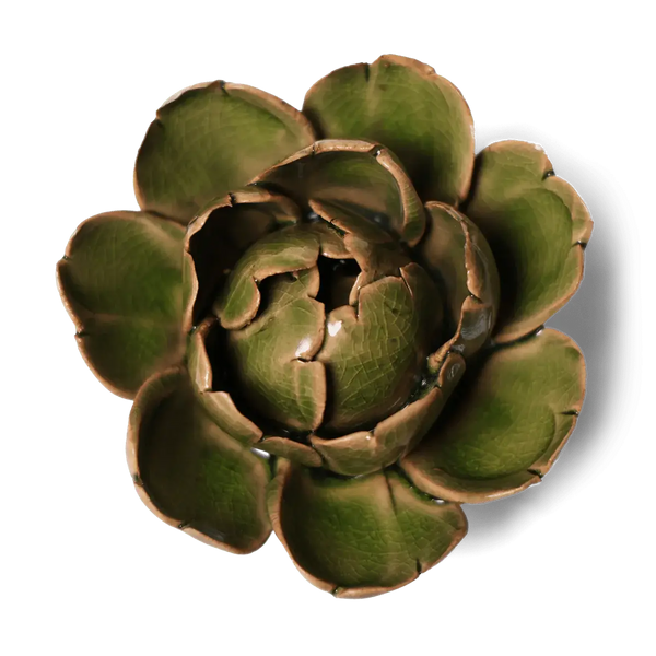 Ceramic Flower Wall Art | Peony Green