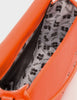 Mini Crossbody | Neon Orange Leather, All Over Eyes Embroidery