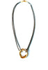 Necklace | Elle -with organic double circle connector