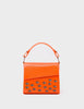 Micro Crossbody | Neon Orange Leather,Eyes Embroidery